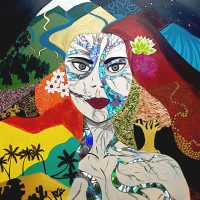 Terre-mère, miroir de l'âme (2021, 115x75 cm) Pachama-espejo-del-alma-peinture
