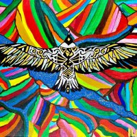 volar (2020, 40x30cm) condor-toile-ilmao