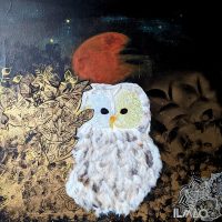Mystical guide (2021, 50x50cm chouette-ilmao-toile