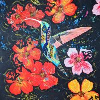 Instant présent (2023, 50x60cm) colibri-toile-ilmao