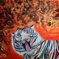 Selfie tigre (2023, 120x100cm) Selfie-tigre