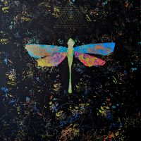 Dragonfly (2022, 50x60cm) libellule-toile-ilmao